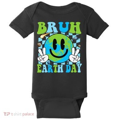 Bruh Earth Day Dabbing Earth Environmental Earth Day Baby Bodysuit