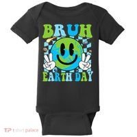 Bruh Earth Day Dabbing Earth Environmental Earth Day Baby Bodysuit thumb 0