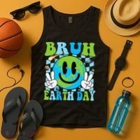 Bruh Earth Day Dabbing Earth Environmental Earth Day Tank Top thumb 4