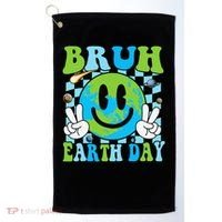 Bruh Earth Day Dabbing Earth Environmental Earth Day Golf Towel thumb 0