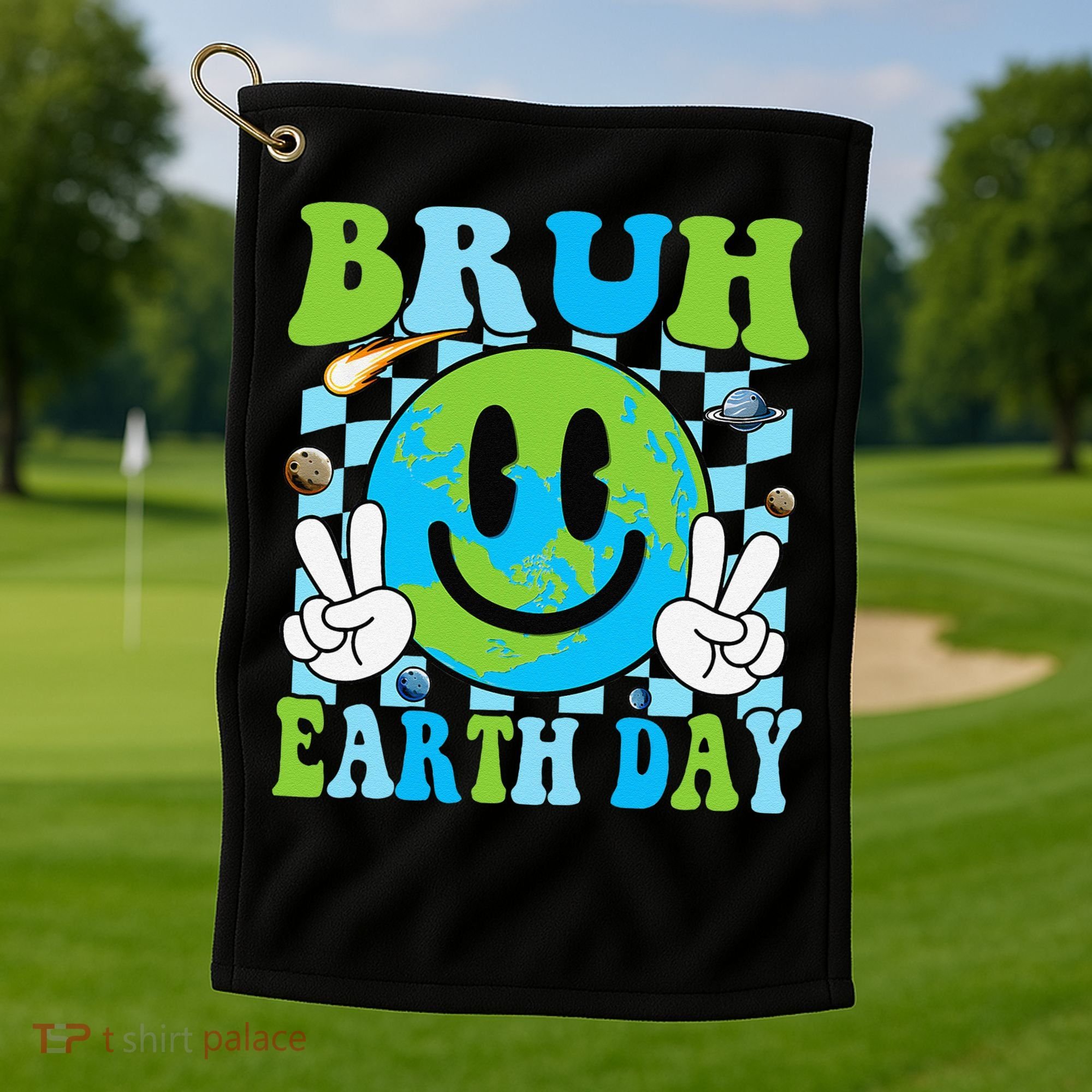 Bruh Earth Day Dabbing Earth Environmental Earth Day Golf Towel