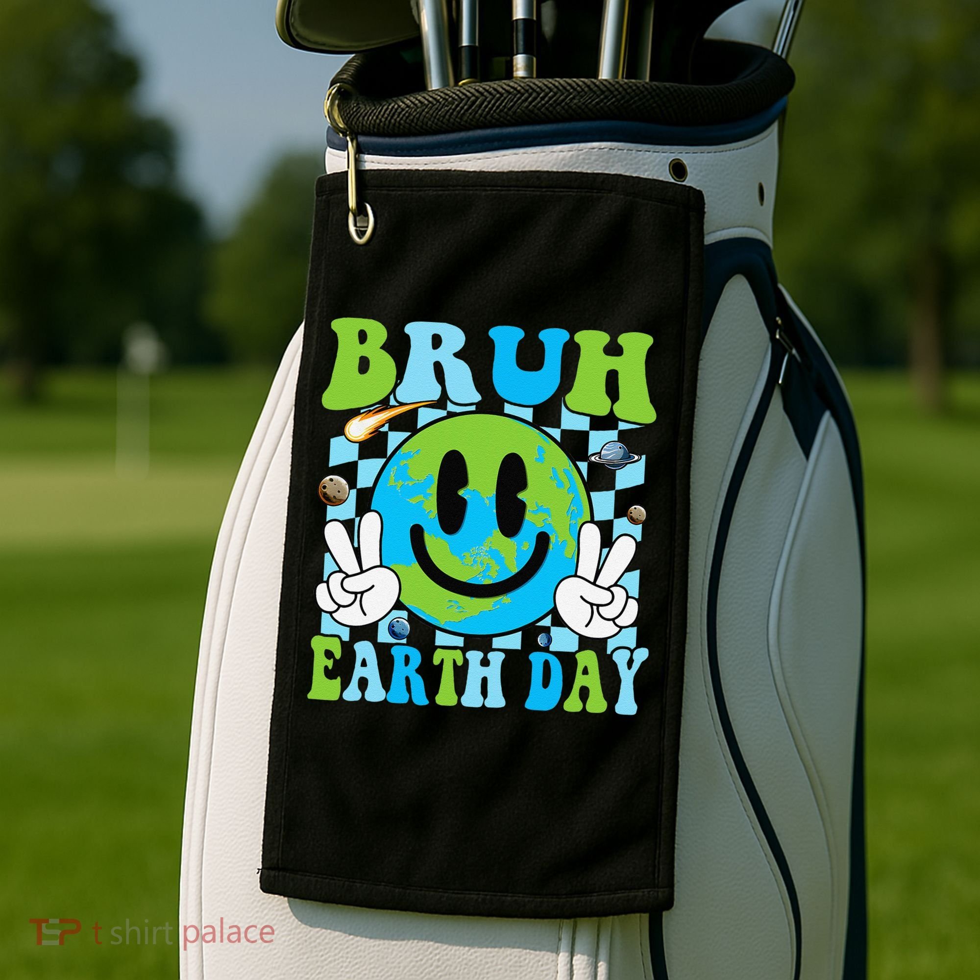 Bruh Earth Day Dabbing Earth Environmental Earth Day Golf Towel