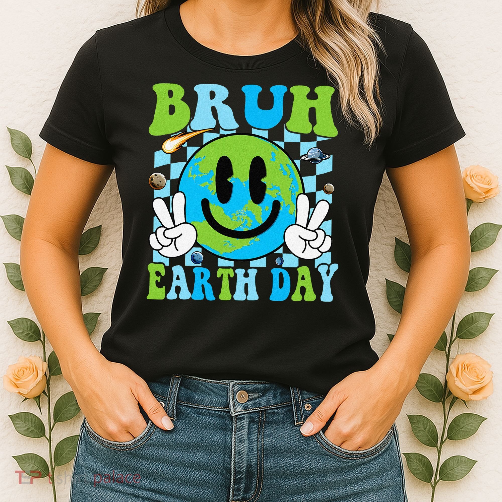 Bruh Earth Day Dabbing Earth Environmental Earth Day Women's T-Shirt
