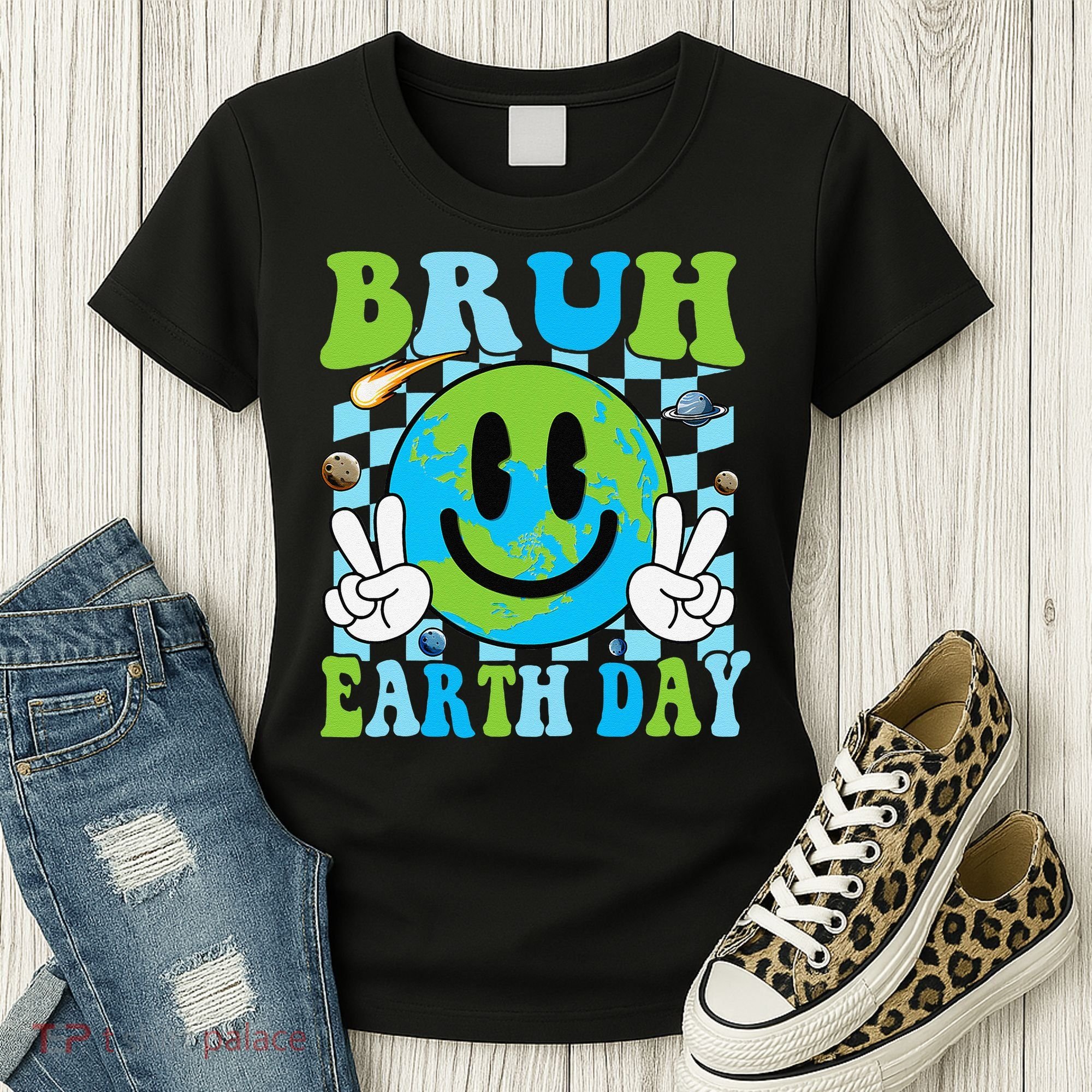 Bruh Earth Day Dabbing Earth Environmental Earth Day Women's T-Shirt
