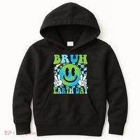Bruh Earth Day Dabbing Earth Environmental Earth Day Kids Hoodie thumb 0