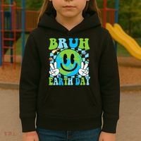 Bruh Earth Day Dabbing Earth Environmental Earth Day Kids Hoodie thumb 3