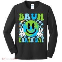 Bruh Earth Day Dabbing Earth Environmental Earth Day Kids Long Sleeve Shirt thumb 0