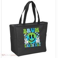 Bruh Earth Day Dabbing Earth Environmental Earth Day Tote Bag thumb 2