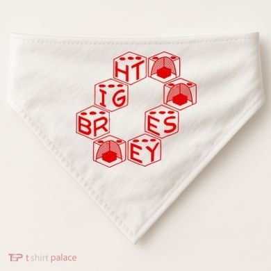 Bright Eyes Dice Logo USA-Made Doggie Bandana