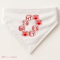 Bright Eyes Dice Logo USA-Made Doggie Bandana thumb 0