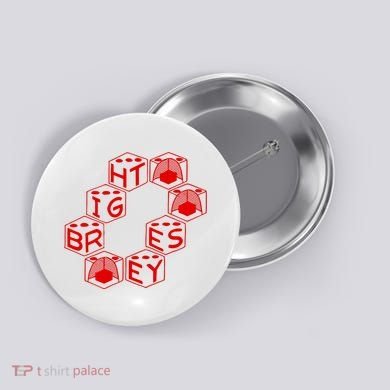 Bright Eyes Dice Logo Button