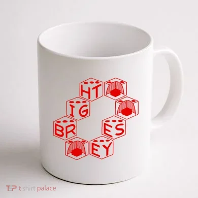 Bright Eyes Dice Logo Coffee Mug back