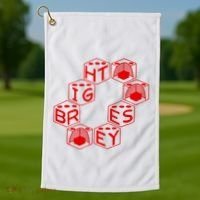 Bright Eyes Dice Logo Golf Towel thumb 1