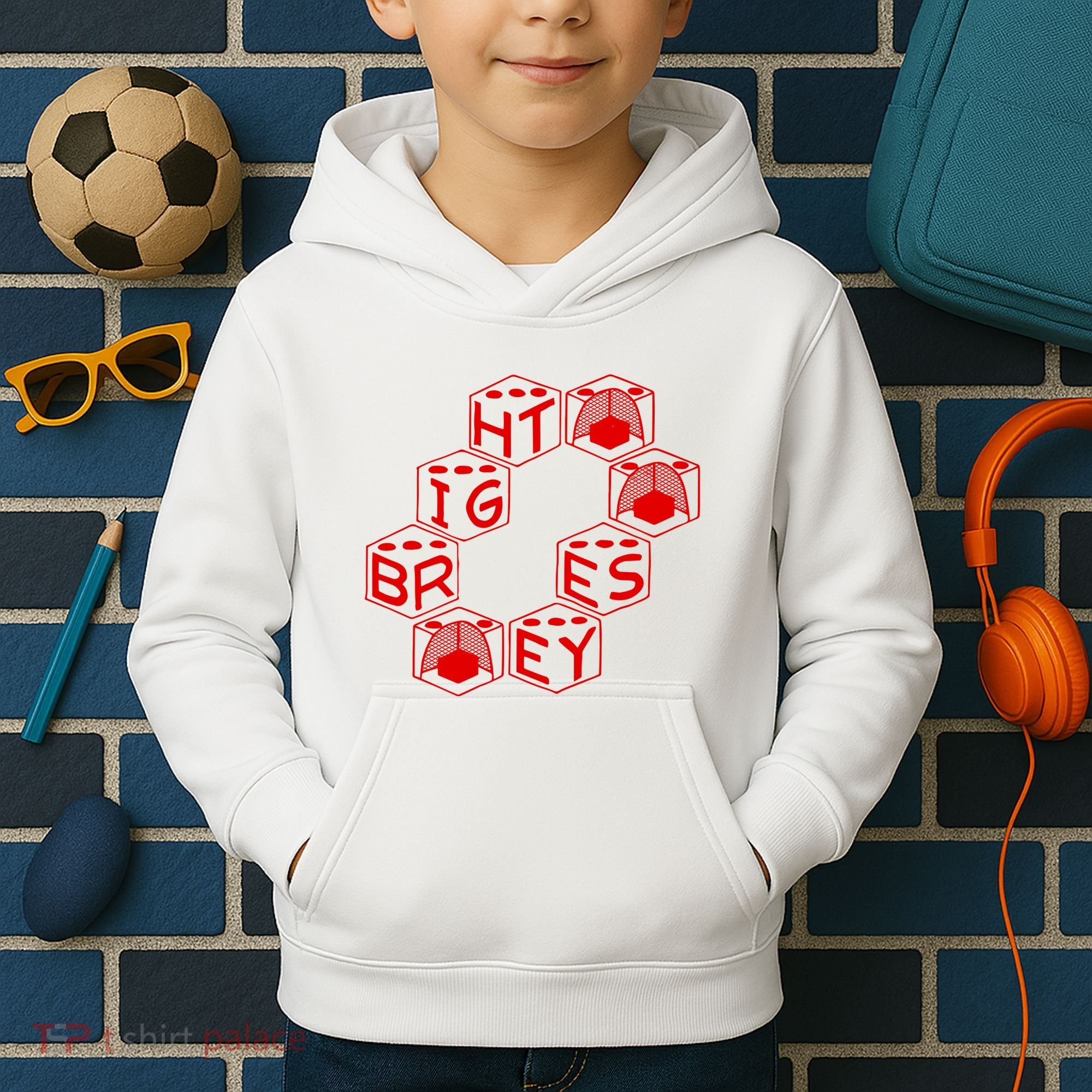 Bright Eyes Dice Logo Kids Hoodie