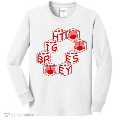 Bright Eyes Dice Logo Kids Long Sleeve Shirt