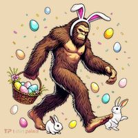 Bigfoot Easter Day Funny Sasquatch Cute Bunny Easter Eggs  Tote Bag thumb 4