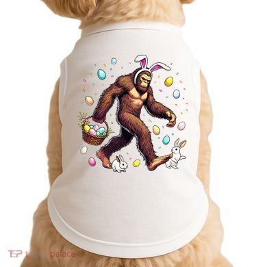 Bigfoot Easter Day Funny Sasquatch Cute Bunny Easter Eggs  Doggie Tank