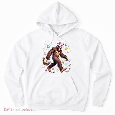 Bigfoot Easter Day Funny Sasquatch Cute Bunny Easter Eggs  Hoodie