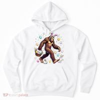 Bigfoot Easter Day Funny Sasquatch Cute Bunny Easter Eggs  Hoodie thumb 0