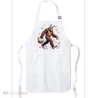 Bigfoot Easter Day Funny Sasquatch Cute Bunny Easter Eggs  Apron thumb 0