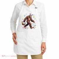 Bigfoot Easter Day Funny Sasquatch Cute Bunny Easter Eggs  Apron thumb 2