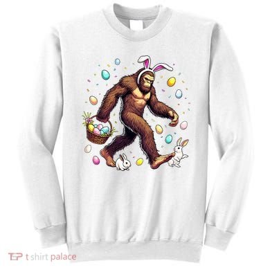 Bigfoot Easter Day Funny Sasquatch Cute Bunny Easter Eggs  Sweatshirt