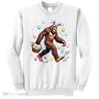 Bigfoot Easter Day Funny Sasquatch Cute Bunny Easter Eggs  Sweatshirt thumb 0