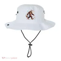 Bigfoot Easter Day Funny Sasquatch Cute Bunny Easter Eggs  Bucket Hat thumb 0