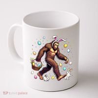 Bigfoot Easter Day Funny Sasquatch Cute Bunny Easter Eggs  Coffee Mug thumb 0