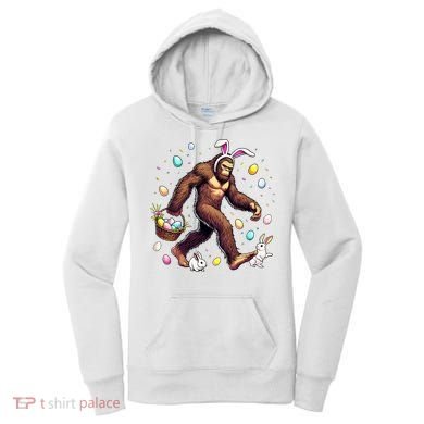 Bigfoot Easter Day Funny Sasquatch Cute Bunny Easter Eggs  Women's Hoodie