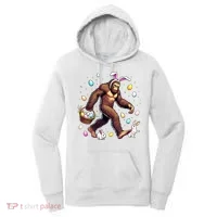 Bigfoot Easter Day Funny Sasquatch Cute Bunny Easter Eggs  Women's Hoodie thumb 0