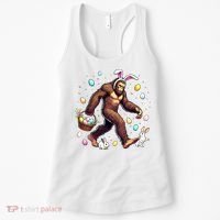 Bigfoot Easter Day Funny Sasquatch Cute Bunny Easter Eggs  Women's Tank Top thumb 0