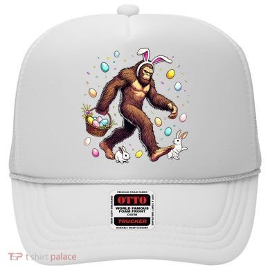 Bigfoot Easter Day Funny Sasquatch Cute Bunny Easter Eggs  Hat