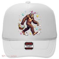 Bigfoot Easter Day Funny Sasquatch Cute Bunny Easter Eggs  Hat thumb 0