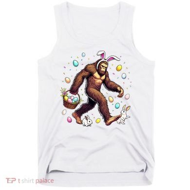 Bigfoot Easter Day Funny Sasquatch Cute Bunny Easter Eggs  Tank Top