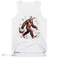 Bigfoot Easter Day Funny Sasquatch Cute Bunny Easter Eggs  Tank Top thumb 0