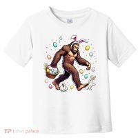 Bigfoot Easter Day Funny Sasquatch Cute Bunny Easter Eggs  Toddler T-Shirt thumb 0