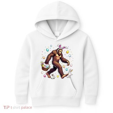 Bigfoot Easter Day Funny Sasquatch Cute Bunny Easter Eggs  Kids Hoodie