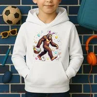 Bigfoot Easter Day Funny Sasquatch Cute Bunny Easter Eggs  Kids Hoodie thumb 2