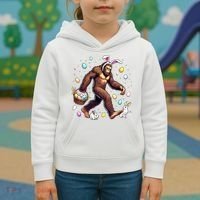 Bigfoot Easter Day Funny Sasquatch Cute Bunny Easter Eggs  Kids Hoodie thumb 3