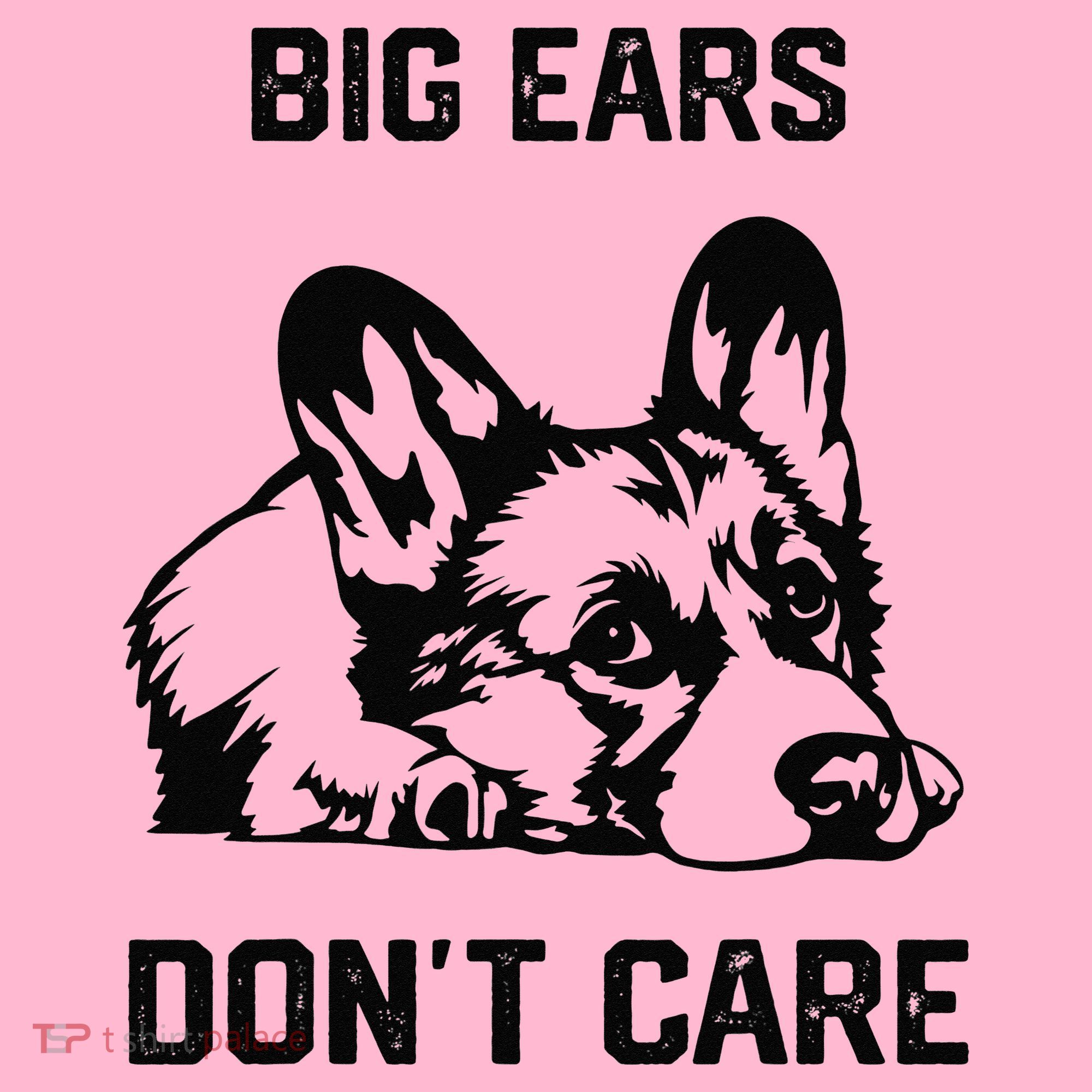 big ears don't care Corgi funny dog lover Coaster