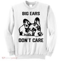 big ears don't care Corgi funny dog lover Sweatshirt thumb 0