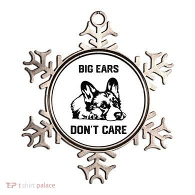 big ears don't care Corgi funny dog lover Ornament