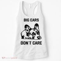 big ears don't care Corgi funny dog lover Women's Tank Top thumb 0