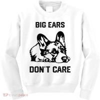 big ears don't care Corgi funny dog lover Kids Sweatshirt thumb 0