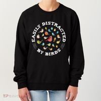Birdwatching Easily Distracted By Birds Lover Ornithologist Cool Gift Women's Sweatshirt thumb 0