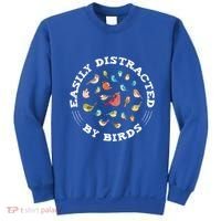 Birdwatching Easily Distracted By Birds Lover Ornithologist Cool Gift Sweatshirt thumb 0