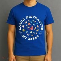 Birdwatching Easily Distracted By Birds Lover Ornithologist Cool Gift T-Shirt thumb 3