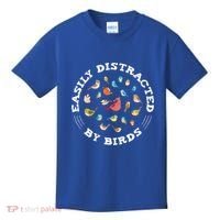 Birdwatching Easily Distracted By Birds Lover Ornithologist Cool Gift Kids T-Shirt thumb 0