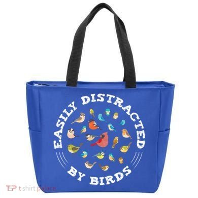 Birdwatching Easily Distracted By Birds Lover Ornithologist Cool Gift Tote Bag